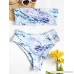 MZEAZRK Two Pieces Women's Swimsuit Elast Bandeau Colorful Marble High Waisted BikiniBathing Suits Bikini Sets Blue B07GJ1B49R